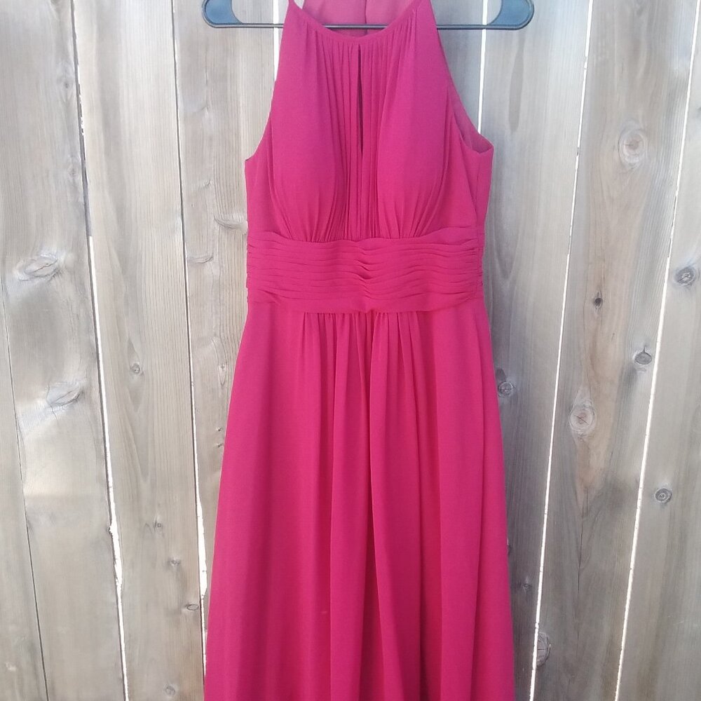 AZAZIE maxi Dress Bridesmaid Formal Halter Red Womens A8 Med